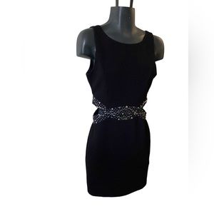 lulumari dress with waist cutouts and rhinestones-small